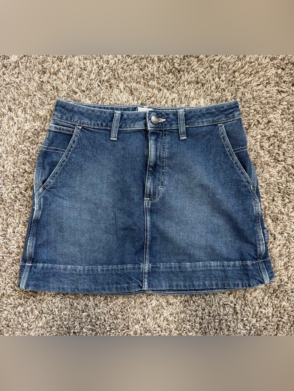 Lee Dark Blue Denim Mini Skirt